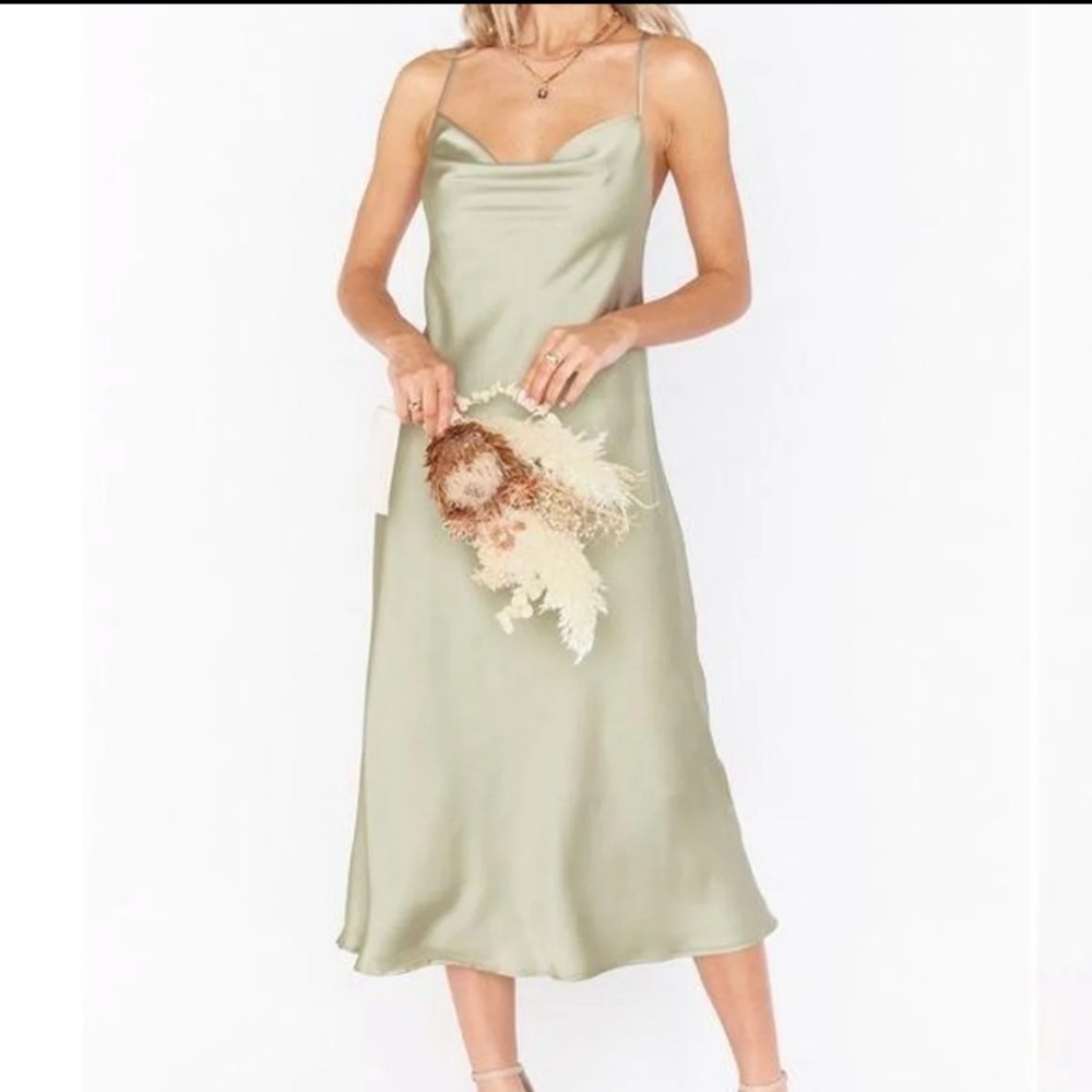 Show me your Mumu moss green verona dress